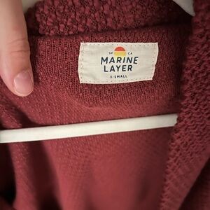 Marine Layer Burgundy Knit Top